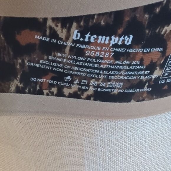 b.tempt'd by Wacoal Sz 36C  Push-Up Convertible Bra 958287 Leopard print - Picture 4 of 6